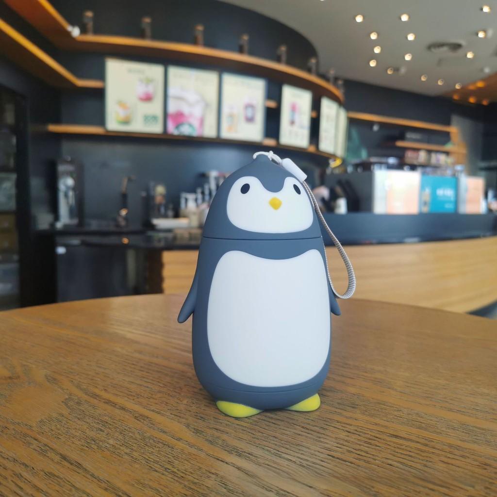 Penguin Water Bottle With Silicone Strap For Travel And Office Use
