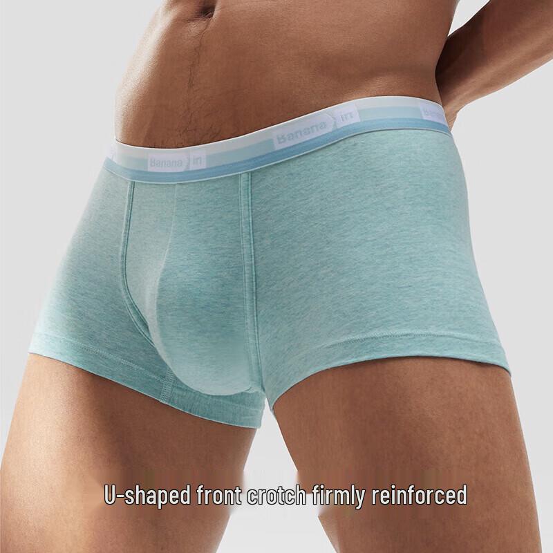 Bananain Men's 301S Combed Cotton Antibacterial Boxer Briefs (3-Pack)