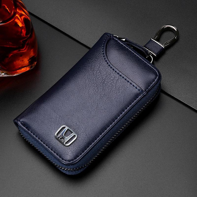 Fashion Vintage Genuine Leather Wallet Key Holder For Honda Mugen Jazz Insight Freed Fit CRV CR-V Civic Accord City Accessories XI6