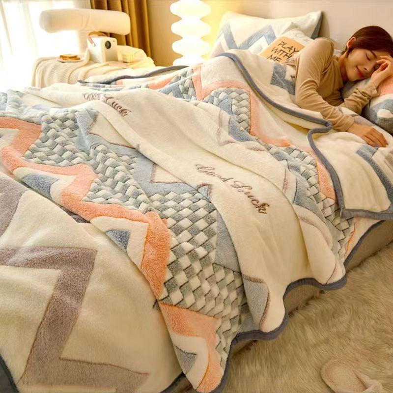 Decke Winter Verdickung Warme Flanell Bett doppelseitige Decke Einzel Schlafzimmer Einfache Bettwäsche Hohe Qualität