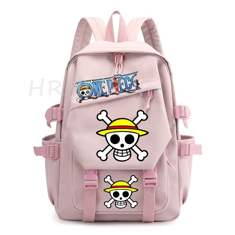 Anime ONE PIECE Backpack Monkey D Luffy College Backpack Girl Travel Book Backpack Nylon Leisure Women Laptop Men School Bags