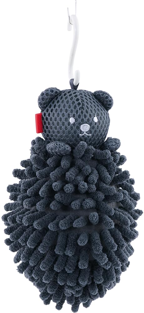 

Hashy Top-in Towel Hand Towel Plush Toy, Minobear, Gray, Approx. 16.5 x 7.9 x 7.7 cm (CP-3409)