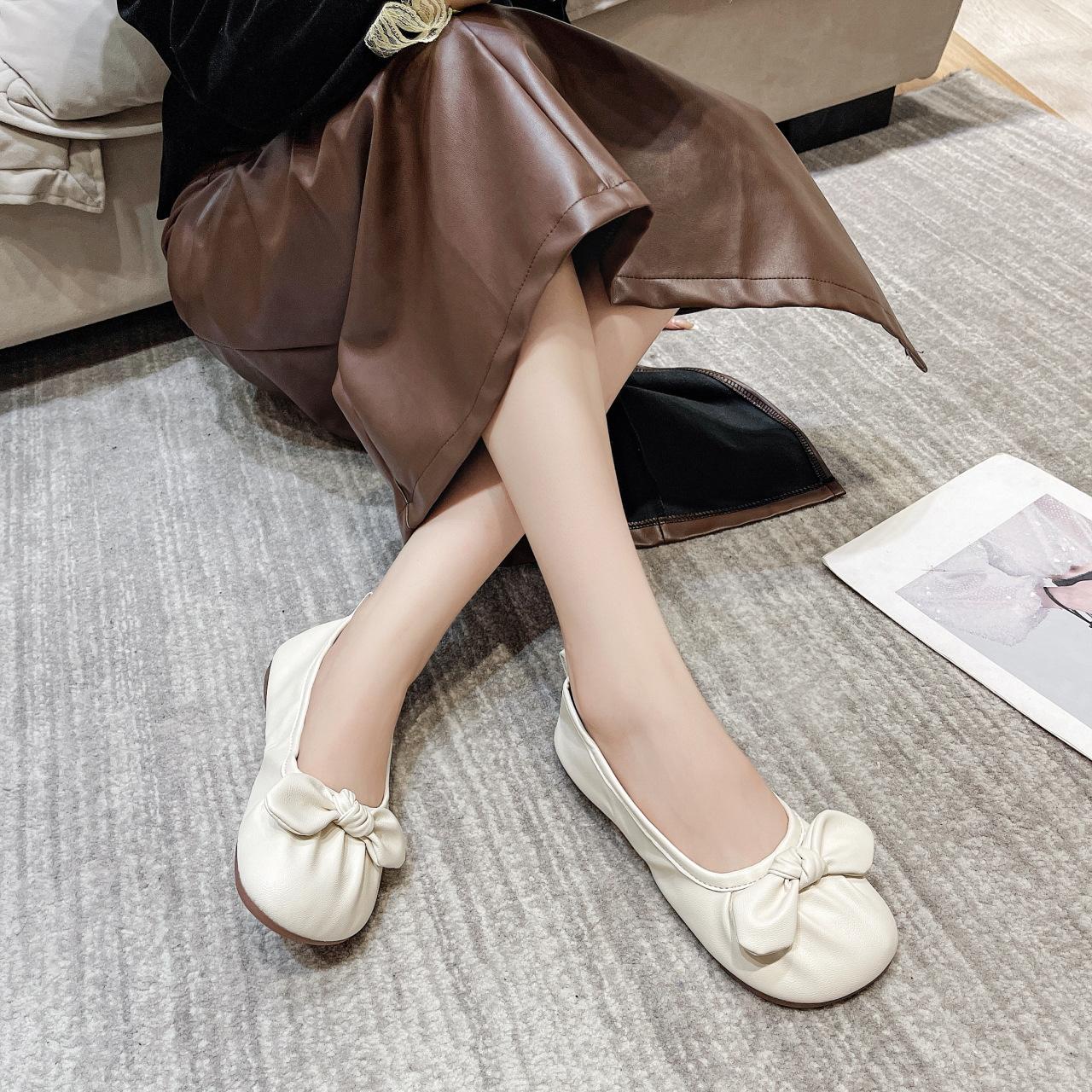 

Тонкая подошва складные балетки женские дорожные туфли для гостиниц на широкую ногу женские мокасины с бабочкой женская ортопедическая обувь 40