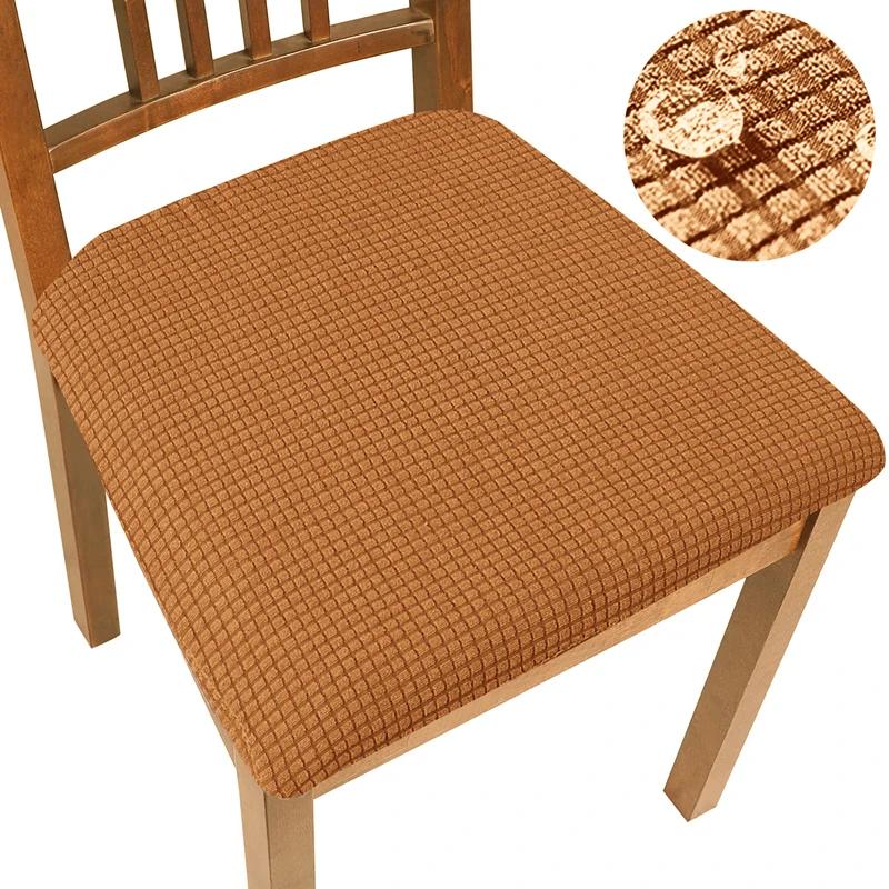 Waterproof Kitchen Chair Seat Cover Fashion Cheap Elastic Chair Covers Easy Remove Machine Washable Cushion Cover for Home