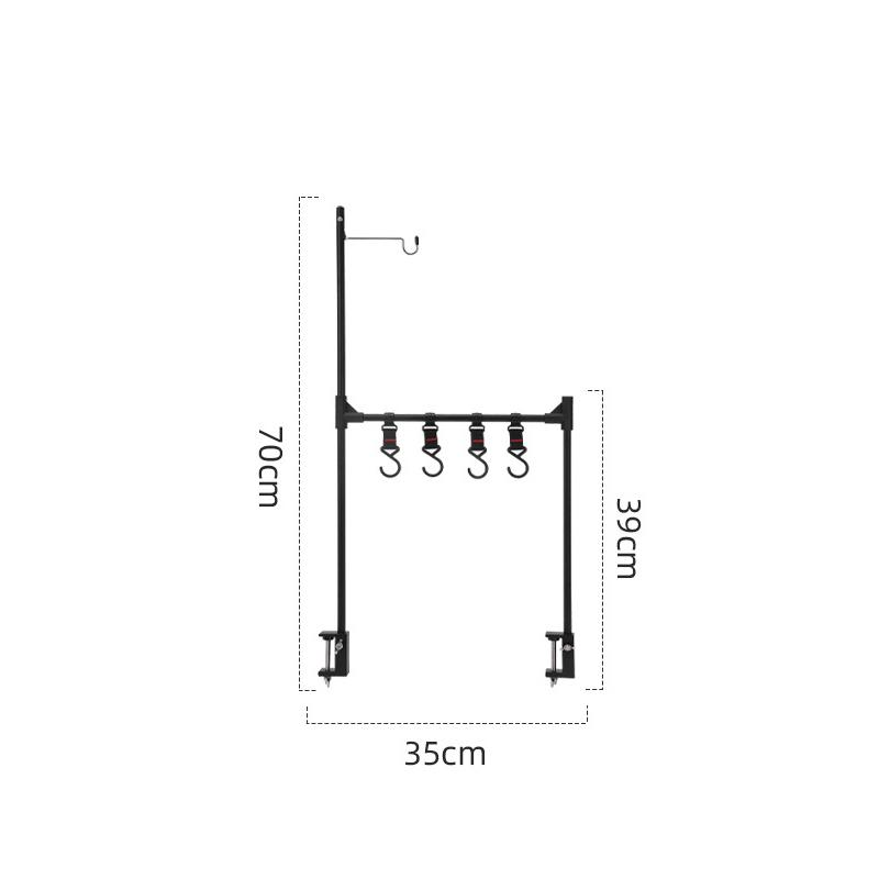 New Camping Shelf Igt Lantern Stand Picnic Tableware Hanging Racks Portable Detachable Aluminium Alloy Light Hangers Stand Desk