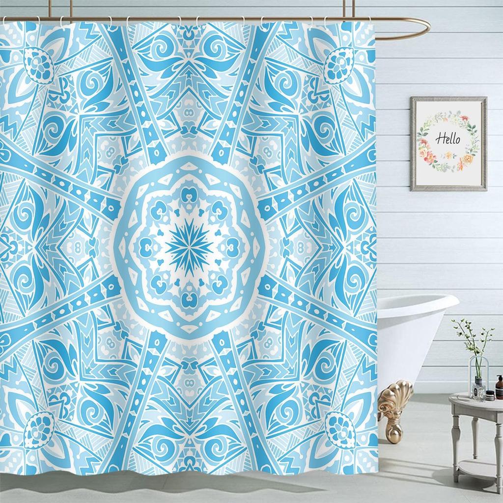 Colorful Circle Art Rainbow Shower Curtains Bathroom Curtain Waterproof with Hooks 72x72 Inch for Men Women Boys Girls