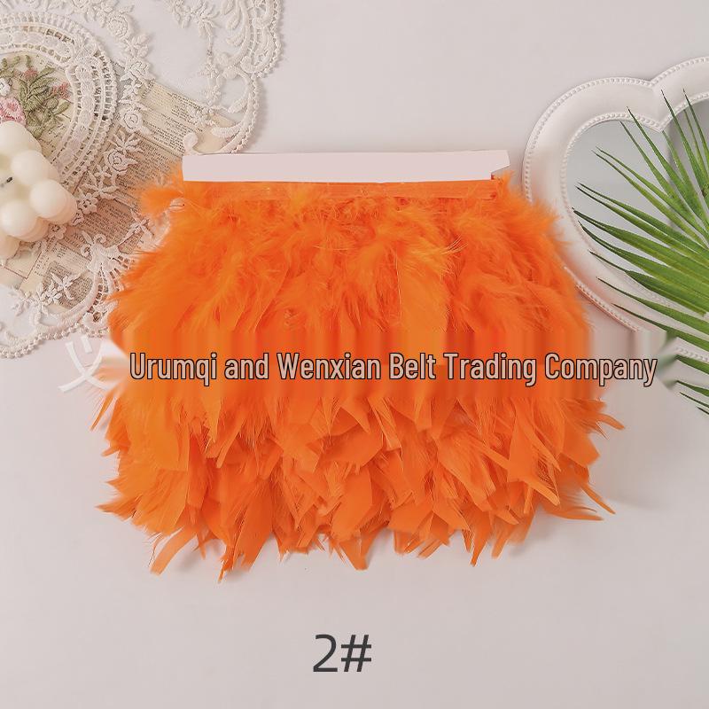 10-15CM Turkey Feather Trim for Clothing, DIY, and Jewelry Decor