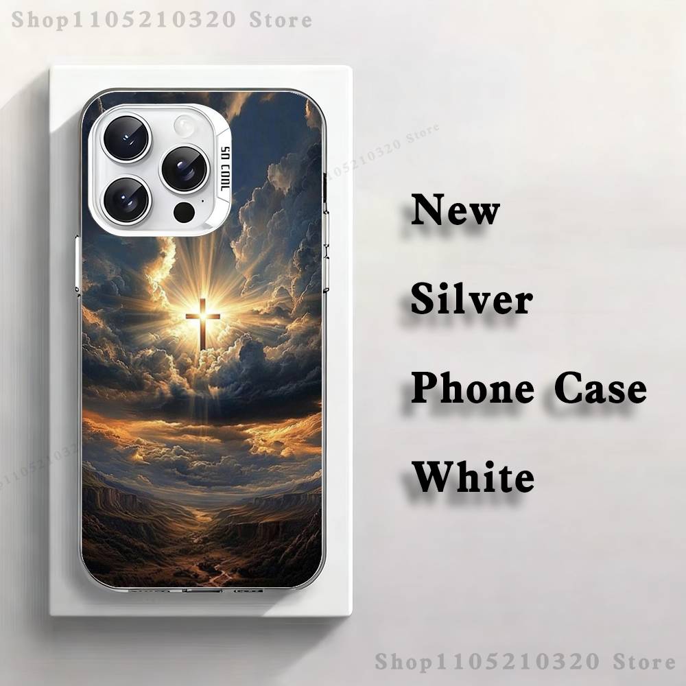 

Jesus Christian Faith Phone Case For iPhone 17,16,15,14,13,12,11,Pro,Max,Plus,E,Air,Mini White Tpu Cover iPhone17air