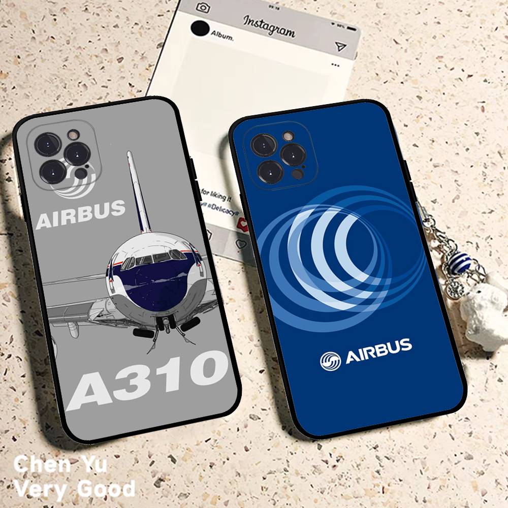 Custodia per Telefono con Logo Airbus Per iPhone 16 15 14 13 12 11 17 Pro Max Semplicità Retro TPU Morbido