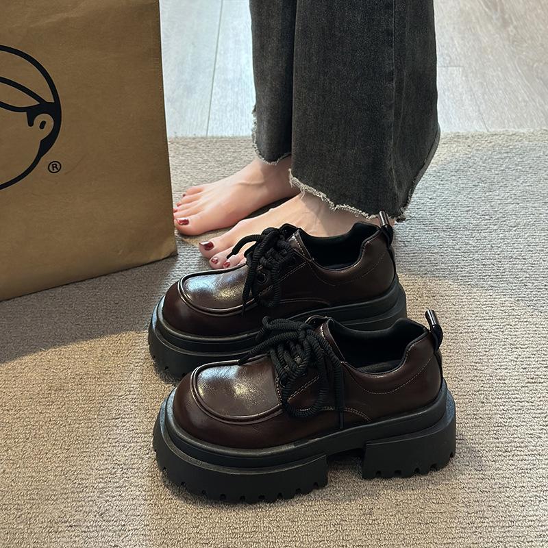British style platform small leather shoes women's spring 2025 new outer wear skirt Mary Jane loafers single shoes women