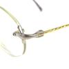 Very Good PARIS MIKI Glasses Titanium, temples partially in K18, rimless AU-132 Used