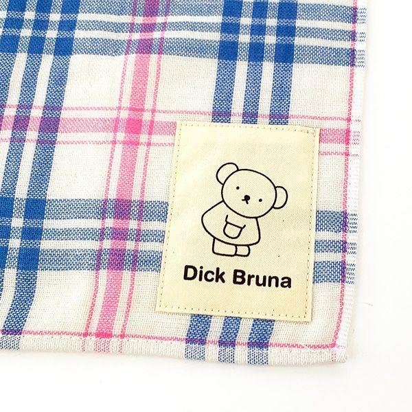 Marimocraft Miffy Check Boris H25 X Handkerchief, Blue, Pattern, W25cm, DBM-1464