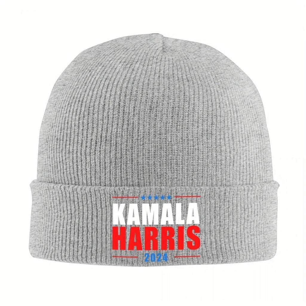 New Kamala Harris Madam President Knit Hat Beanies Autumn Winter Hat Warm Hip Hop Cap For Unisex Women