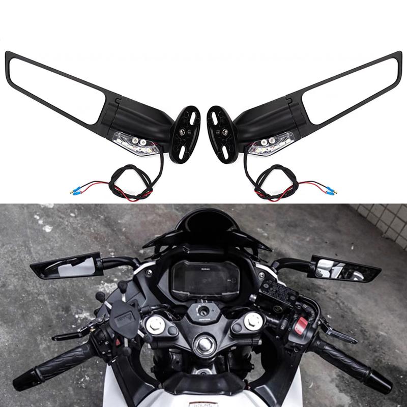 Side Mirrors Wind Wing Adjustable Rotating Rearview Mirror For Kawasaki ZX6R ZX636 ZX14R ZX12R ZX10R ZX7R ZX9R Motorcycle Mirror