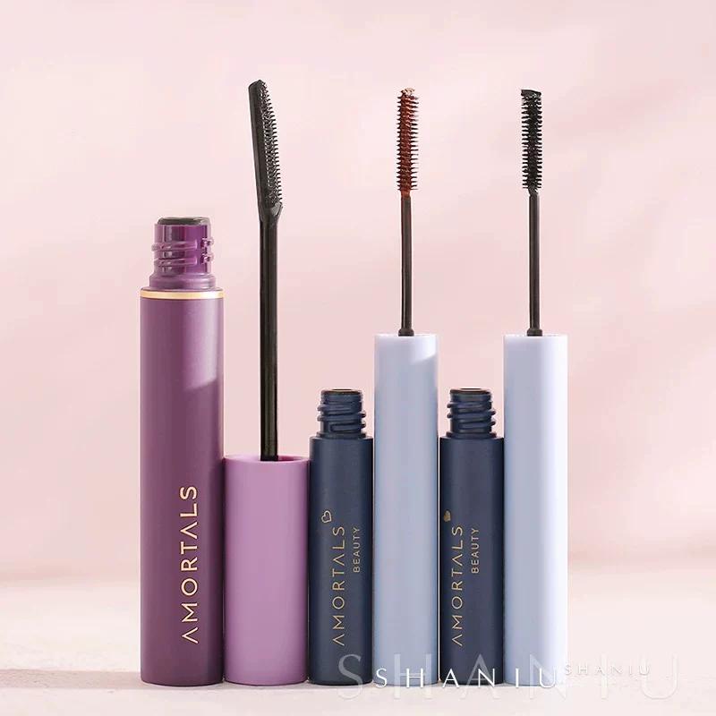 AMORTALS Mascara Base Cream Women's Waterproof Sweat-Proof Hair-Styling Long Curling Natural Long Lasting Ultra-Fine Brush Not Smudge