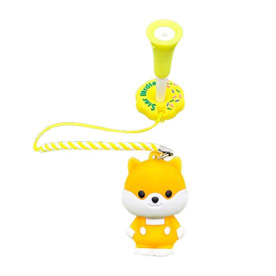 Cartoon Dog Golf Tee Hanger Plastic Anti Lost Golf Tee Ring with Strap Tee Loss Prevention Golf Accessory for Men Women Golfer