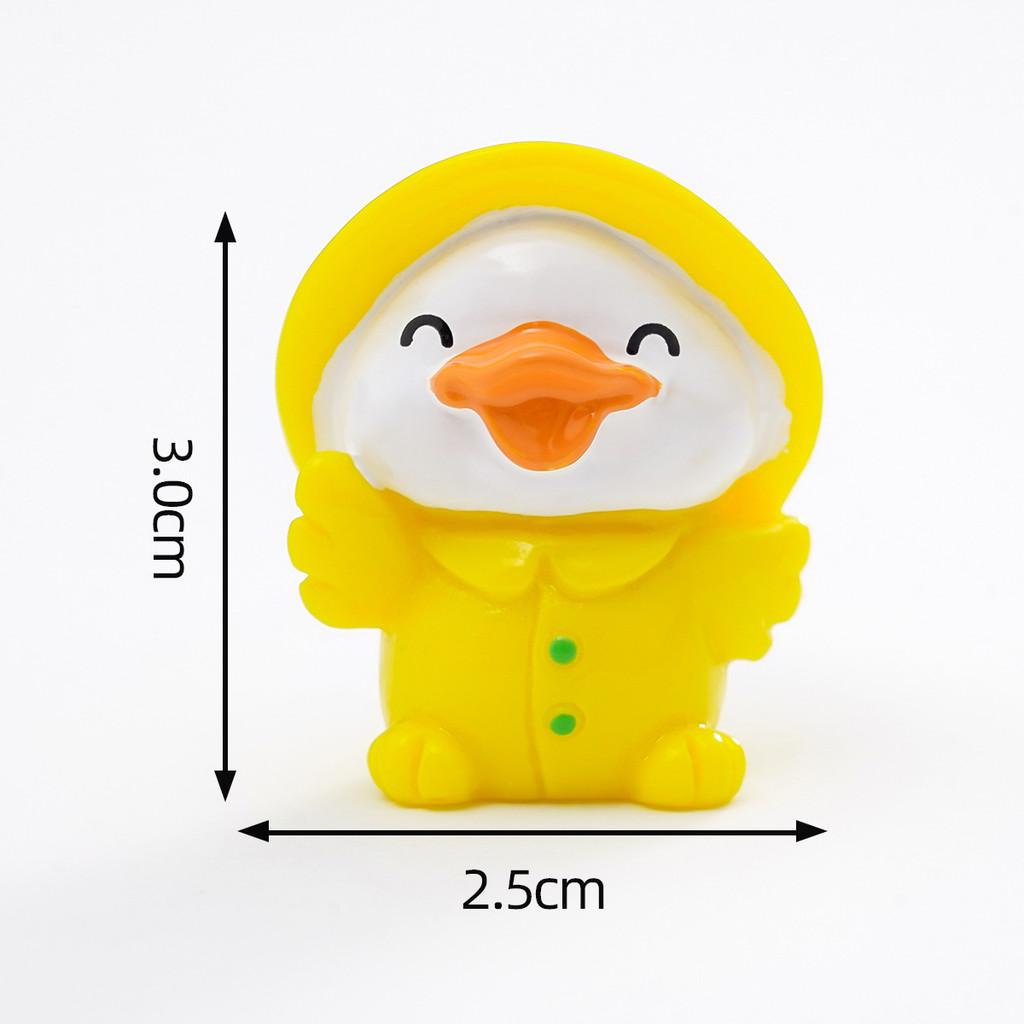 5Pcs Cartoon Dinosaurs Duck Animal Miniatures Resin Ornaments Fairy Garden Decoration Moss Terrarium Micro Landscape