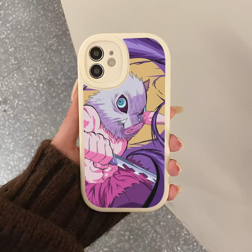 Inosuke Hashibira Anime Telefondeksel Hardt Lær For IPhone 14 13 12 Mini 11 14 Pro Max Xs X Xr 7 8 Plus 6 6s