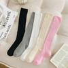 Stacked Socks, Solid Color, Thick Line Calf Socks, Summer Thin Ice Socks, Mary Jane Mid-Leg Socks, White Cotton