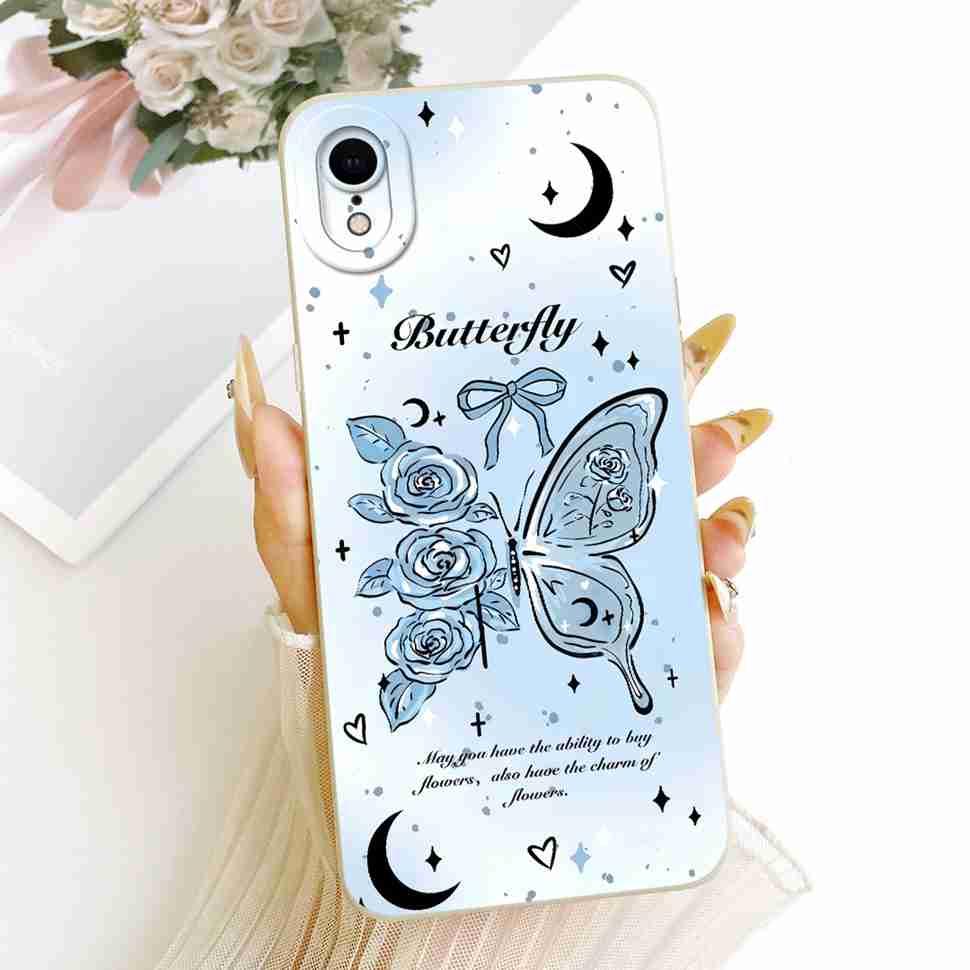 For IPhone XR Case Silicone Soft Shockproof Cartoon Pattern Phone Casing For IPhoneXR A2105 A1984 A2107 A2108 Case Back Cover