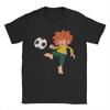 Camiseta Unisex Pumuckl Jugando al Fútbol en el Campo Y2k Camisetas Divertidas Verano Cuello Redondo Camiseta Novedosa Estampada Tops Tallas Grandes