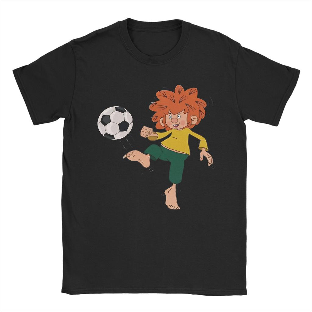 Camiseta Unisex Pumuckl Jugando al Fútbol en el Campo Y2k Camisetas Divertidas Verano Cuello Redondo Camiseta Novedosa Estampada Tops Tallas Grandes