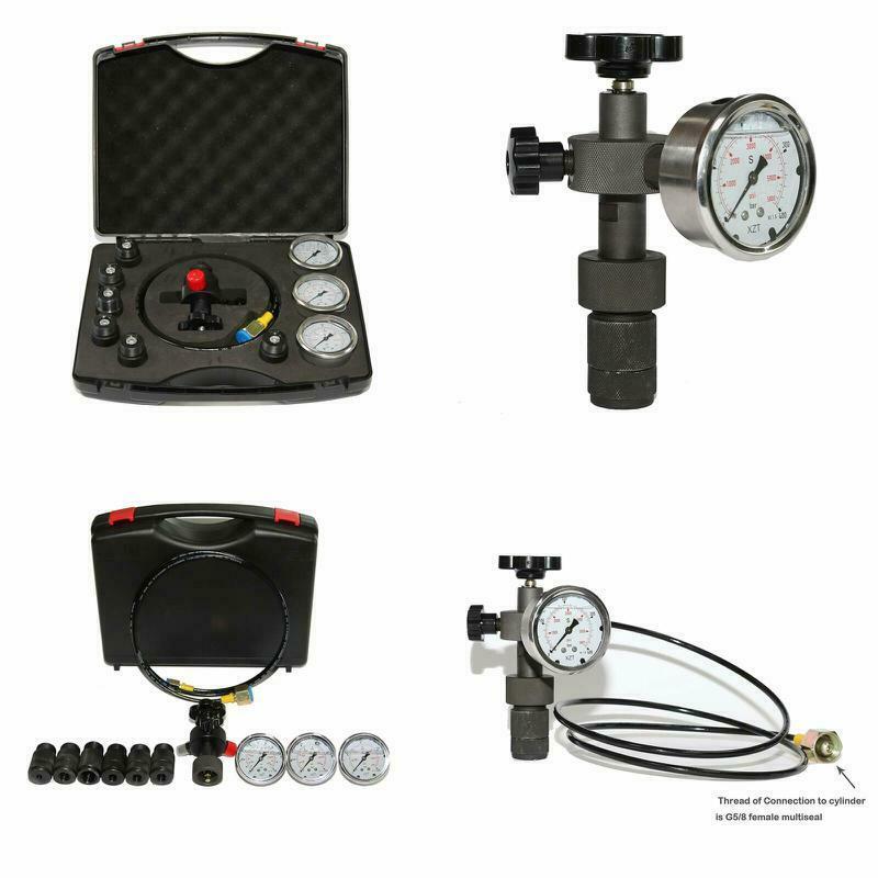 400Bar Hydraulic Accumulator Pressure Test Kit Nitrogen Charging Fill Gas Valve Business