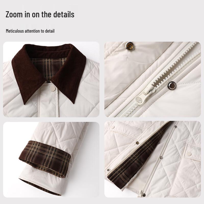Women's High-End Contrast Commuter Cotton Padded Jacket