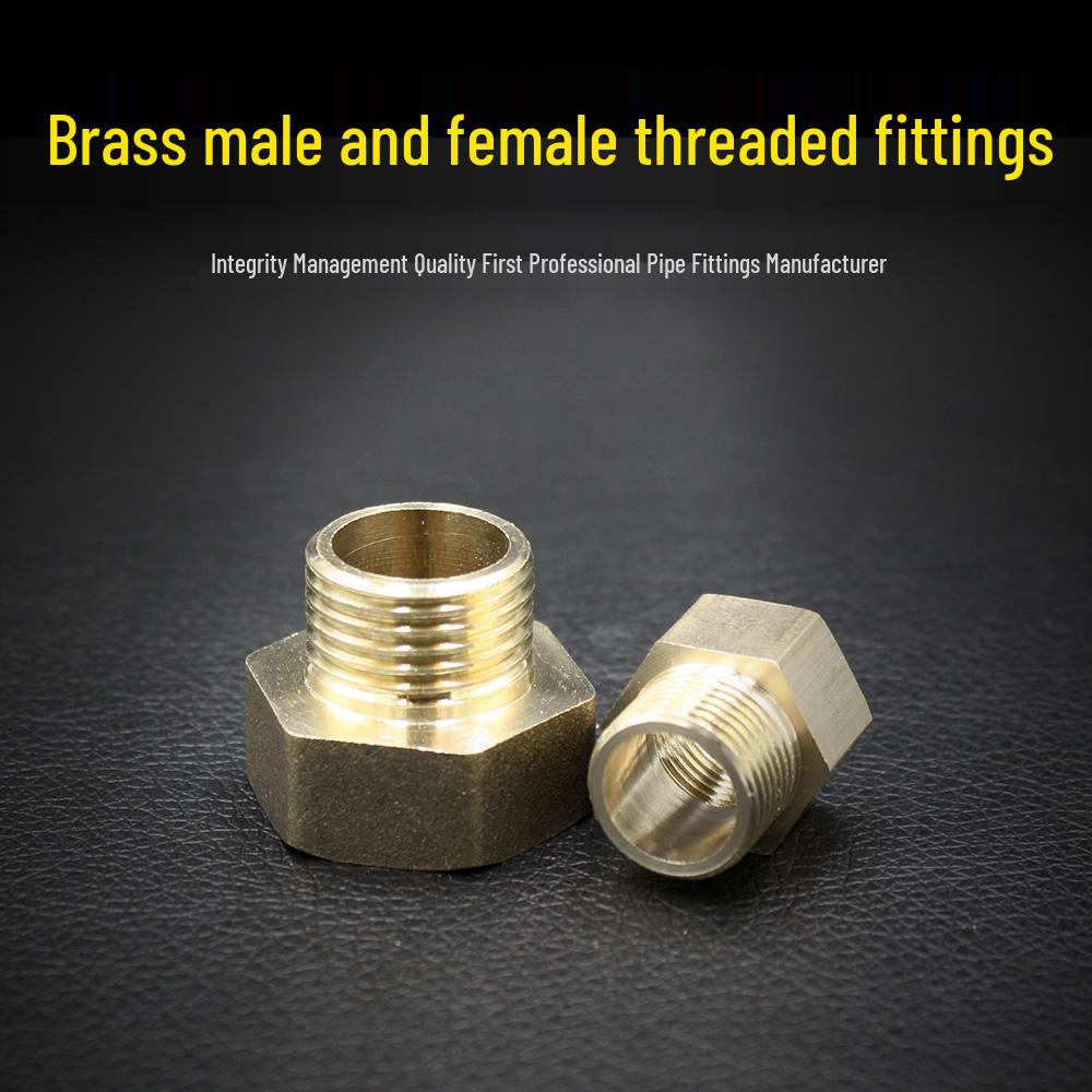 Copper Reducing Threaded Coupling Adapter for Male/Female: 1/2", 3/8", 1/4", 1/8" Connector
