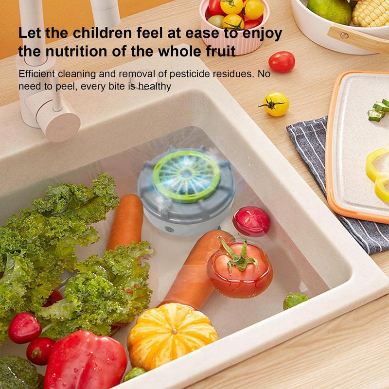 Fruit Cleaner Bowl Portable Fruit Washer Bowl Electric Food Purifier Automatic Cleaning Machine for Washing Draining Meat