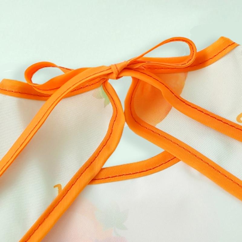 Absorbent Baby Weaning Bib with Food Catcher Pocket for Convenient Eating Machine Washable Reversible Feeding Apron