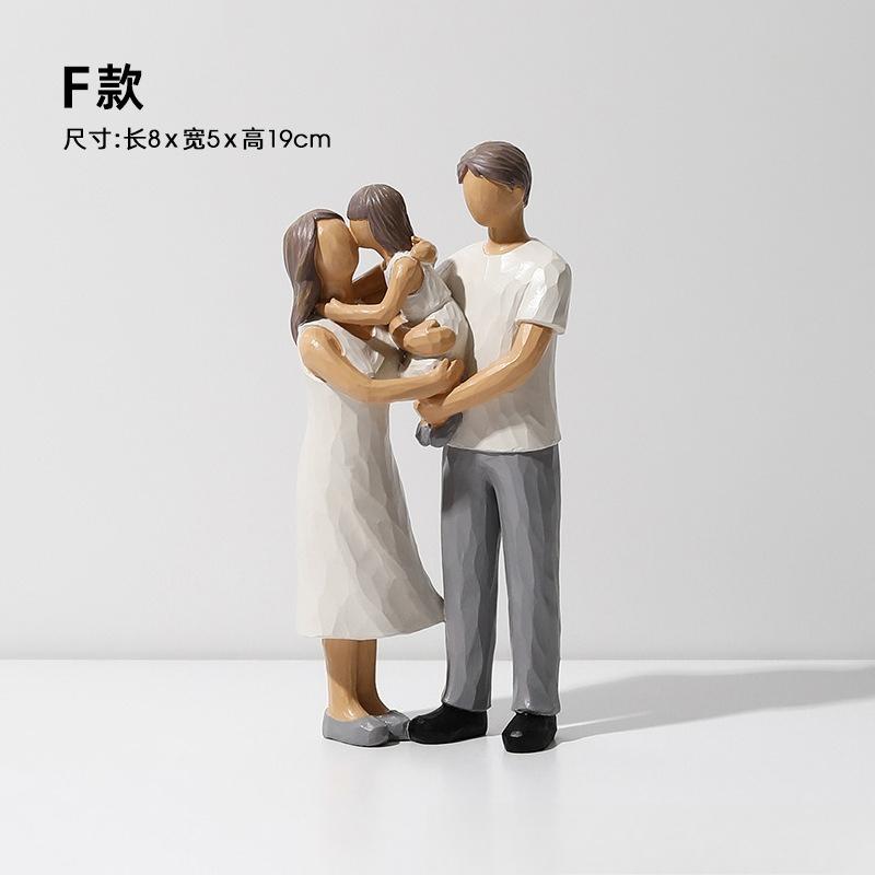 Creative Figurine Statue Desktop Decor for Living Room Wedding Gift Home Decoration Craft Art