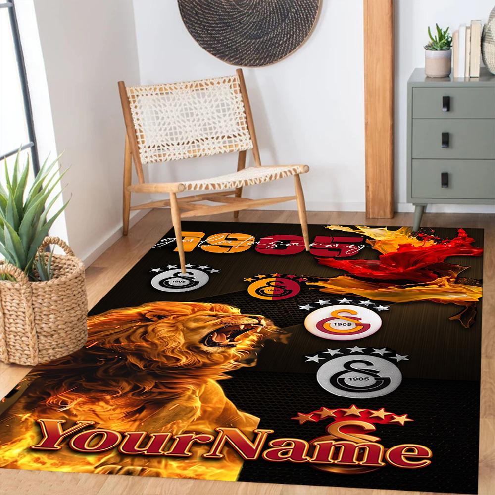 Galatasaray Customizable Name Floor Mat Suitable For Study Room Living Rooms Entryway Balcony Antislip Carpet Anime Office Decor