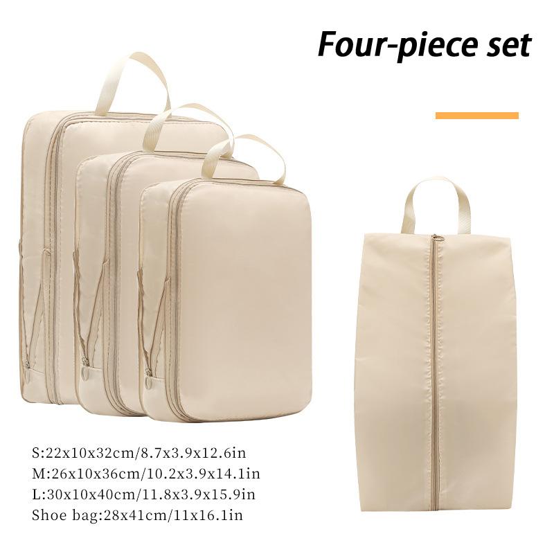 4 Stück Kompressions-Reise-Aufbewahrungsbeutel Dicke Reißverschluss-Aufbewahrungsbeutel Reiseaccessoires Reise-Organizer-Taschen