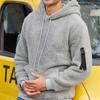 Men's Winter Pullover Fleece Hooded Coat Vintage Casual Streetwear Loose Solid Color Hoodie Leisure Fashion Plush Coat