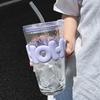 Shangqi Borosilikatglas Becher mit Strohhalm