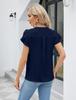 2025 Women's V-neck Polyester Short-sleeve T-shirt - 14 Colors, Casual Versatile Base Layer for Winter.