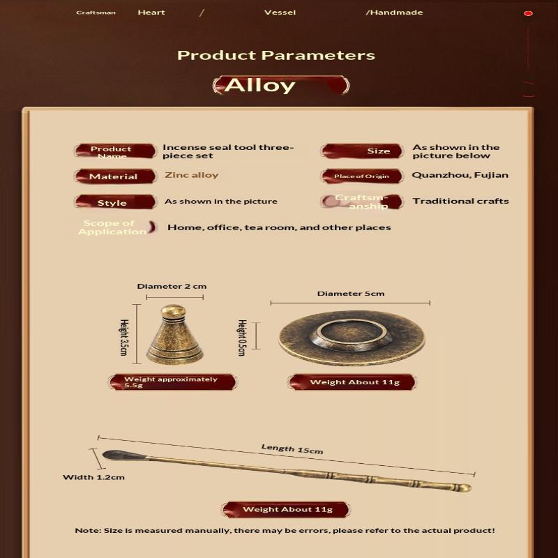Alloy Incense Cone Making Kit DIY Handmade Craft Durable Set with Spoon for Home Meditation Yoga Lover Gift Choice