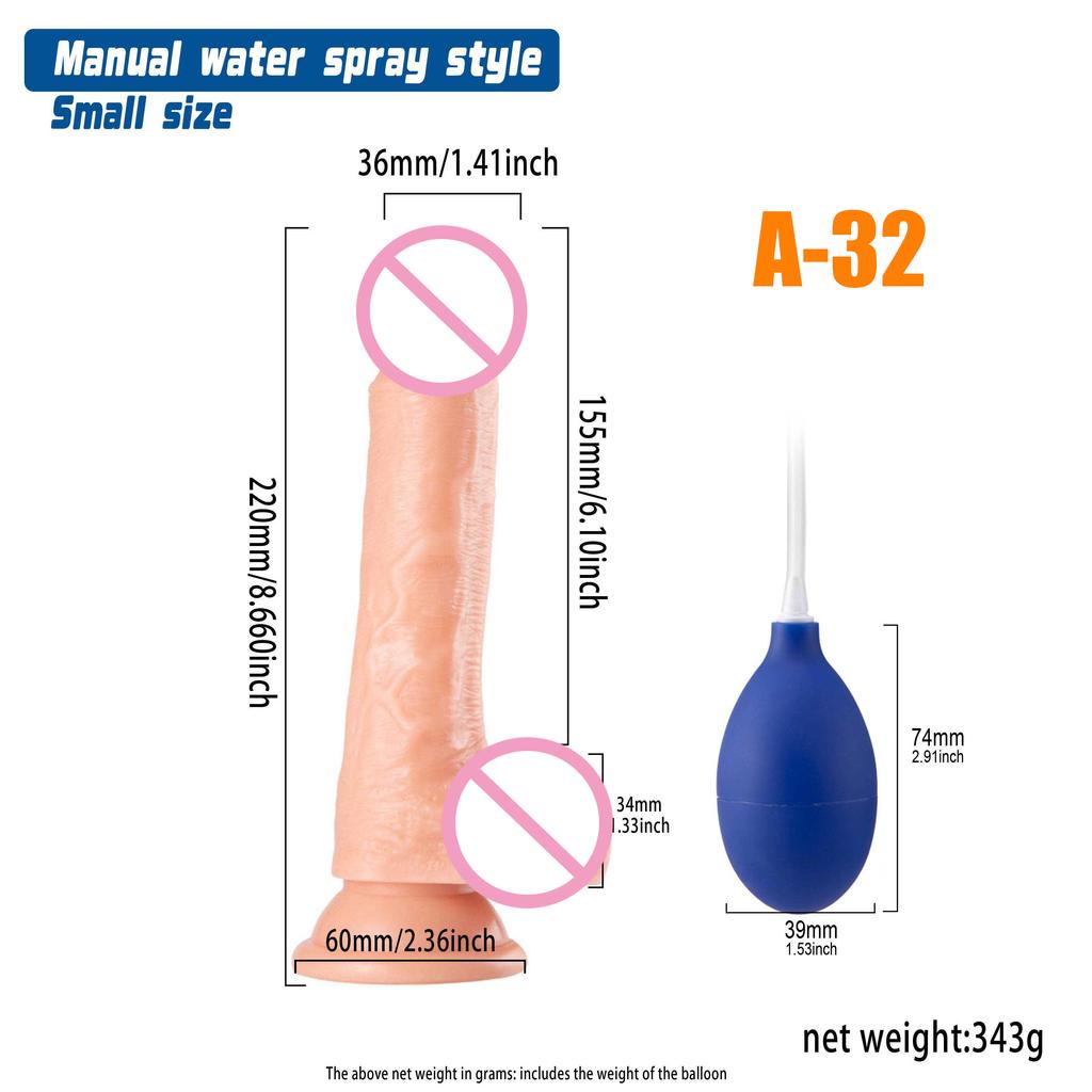 Remote Control Silicone Penis Dildo Vibration Telescopic Water Spray Realistic Super Strong Suction Cup Female Masturbation Toy