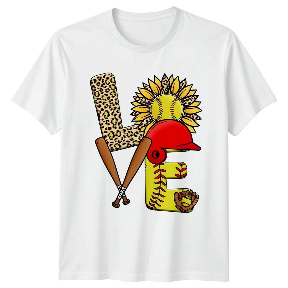 Love Unisexs TShirt Fastpitch Softball Birthday Gift For Her S