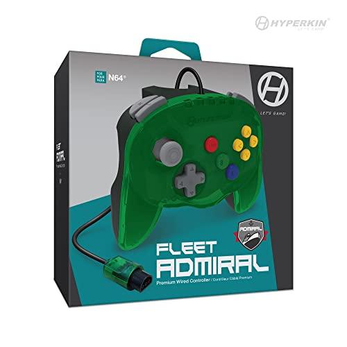 Hyperkin N64® Wired Controller Original Port Fleet Admiral Hyperkin Fleet Admiral N64 Wired Controller Green
