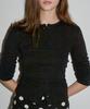 RONRON Layered Bustier Tie Back Slim Fit Cardigan Black
