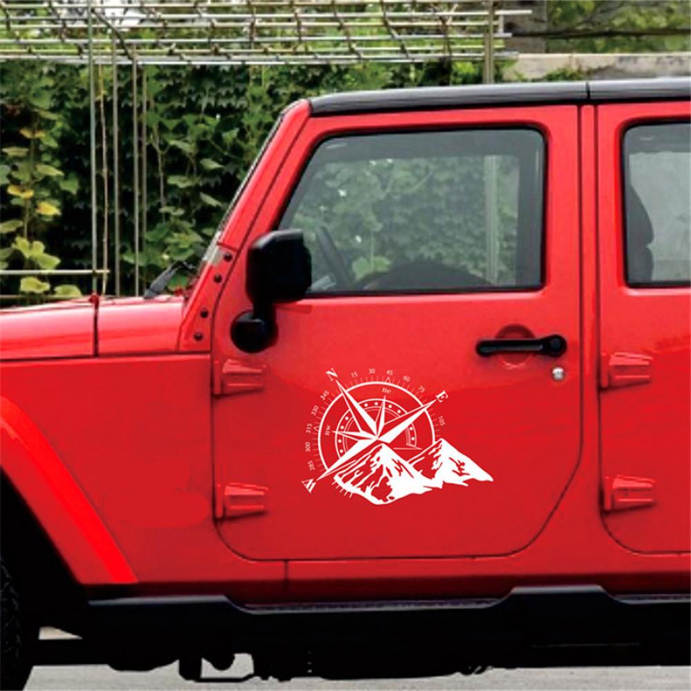 Car Off Road Suv Window Glass Hoods Body Side White Compass Totem Decal Sticker