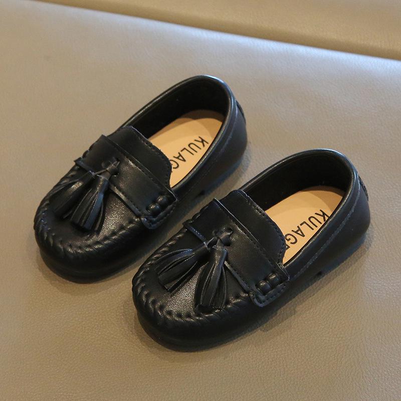 Dziecięce Skórzane Buty Mary Jane - Wiosna/Jesień 2025 Wsuwane Miękka Podeszwa dla Chłopców i Dziewcząt
