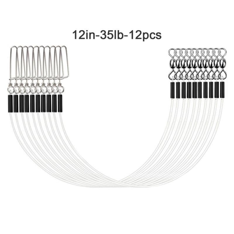 

12 шт. Флюорокарбоновый рыболовный поводок рыболовный инструмент рыболовная леска 12inch