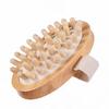 Wooden Body Massage Brush Eco-friendly Smooth Wood Nodes Soft Hand Strap for Shower Lymphatic Drainage Care