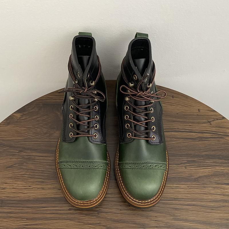 Винтажная мужская обувь ручной работы из коровьей кожи — фото 4