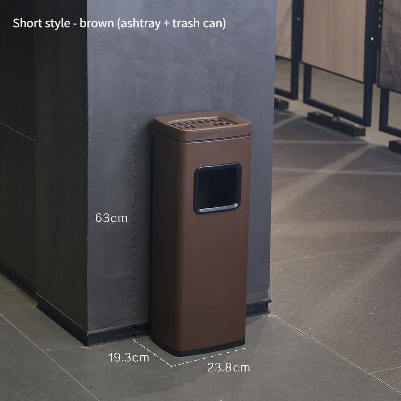 Corridor Aisle Ashtray Cigarette Butt Collector Hotel Lobby Stainless Steel Vertical Elevator Entrance Trash Can