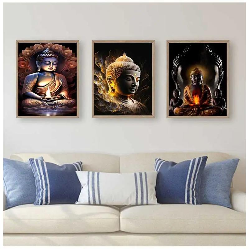 HD Canvas Buddha Oil Paintings Statue, Wall Art, Photos for Living Room, Modern Home Decor, Hot Sale, God Zen Buddha
