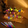LED Luminous Blackboard Drawing Toys Magic Light Board Transparent Graffiti Coloring Art Acrylic Marker Message Board Kids Gift